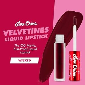 Lime Crime Velvetines Liquid Matte Lipstick, Wicked (Blood Red)